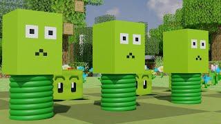 Plants vs Zombies Green Plants - Minecraft Animation