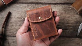 Making an Ordinary Wallet with Premium Vegetable-Tanned Leather - Leathercraft