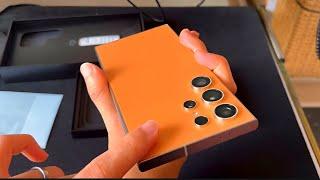 Samsung Galaxy S24 Ultra Titanium Orange Exclusive Unboxing!