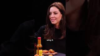 Aubrey Plaza's reaction to every wing on Hot Ones 