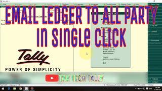 HOW TO EMAIL LEDGER TO ALL PARTY IN ONE CLICK |  AUTHENTICATION FAILED! ERROR SOLVED | TALLY ERP9