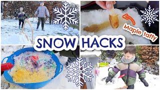 SNOW HACKS!  FUN SNOW ACTIVITIES FOR KIDS  |  Emily Norris