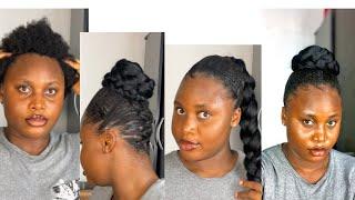  Easy Rubber Band Hairstyles for Short Hair| protective Hairstyles for 4c| updo for type4c Hair