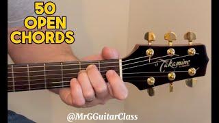 50 Easy Open Guitar Chords For Beginners and Advanced Guitar Players