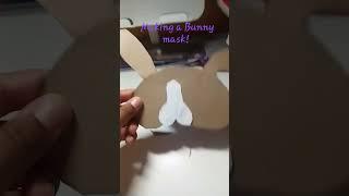 Making a bunny mask! 