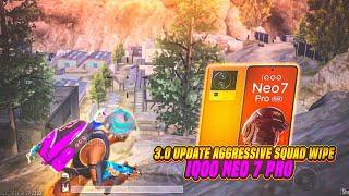 AGGRESSIVE CLUTCHES IN BGMI 3.0 UPDATE  IQOO NEO 7 PRO SMOOTH + 90FPS PUBG / BGMI TEST 2024