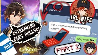 Zhongli JP VA's "MILK" Incident While Streaming C6R5 MAVUIKA PULLS! | Genshin Impact ENG SUB