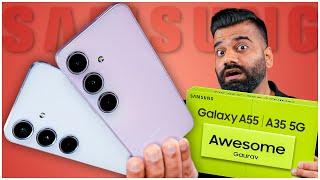 Samsung Galaxy A35 & A55 5G Unboxing & First Look - New Awesome Smartphones