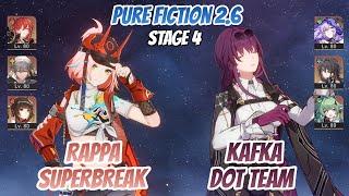 Rappa SuperBreak & Kafka DoT Team Pure Fiction Stage 4 (3 Stars) | Honkai Star Rail