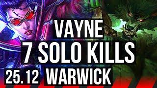 VAYNE vs WARWICK (TOP) | 7 solo kills, 14/2/6, Legendary | EUW Diamond | 25.12