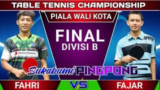 Final FAHRI Sukabumi Pingpong  FAJAR Oyuda Table Tennis Championship Men's Single Rengganis Open