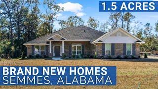 BRAND NEW HOMES for Sale in SEMMES, Alabama on 1.5 ACRES | Vickers Estates Outside Mobile, AL