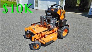 Brand New SCAG V-Ride II 36 Inch 19 HP Kawasaki FX Stand On Mower. How to Start, First Ride and Tips