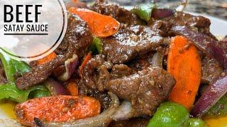 Beef Stir Fry With Satay Sauce | Juicy and Tender Beef And Vegetable Stir Fry