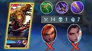 SUN NEW META BUILD IS HERE | SUPREME SUN MVP GAMEPLAY - MLBB