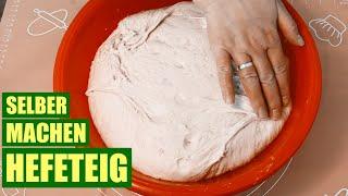 Hefeteig Selber Machen Rezept / Hefeteig mit Trockenhefe / Grundrezept (2021) 4K Video