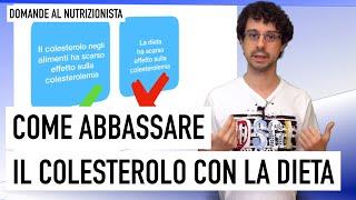 Come abbassare il colesterolo con la dieta