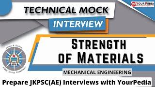 SOM Actual Interview Question asked in JKPSC(AE) interviews | ME | Prepare Interview with YourPedia