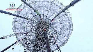 ETFE steel membrane structure tower landscape architecture #membrane #construction #architecture
