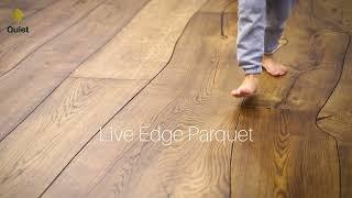 Quiet Live Edge Parquet Flooring manufacturer, curved edge wooden floor, best custom oak parquet