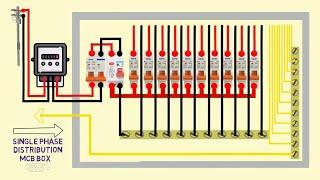 single phase mcb distribution db box connection diagram