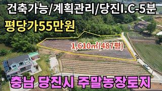 (당진주말농장토지매매) 충남 당진시 송악읍 입지조건 최고의 계획관리지역 토지입니다.