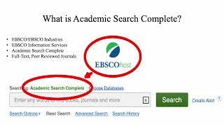 Academic Search Complete: Introduction