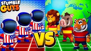 USA vs THE WORLD in Stumble Guys!