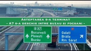 S-A DESCHIS!!! Autostrada A7: Buzău - Focșani și retur - 20 Decembrie 2024