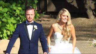 Aaron Paul and his wife Lauren Parsekian