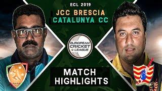 ECL19: JCC Brescia Italy vs Catalunya CC Spain | Full Match Highlights | European Cricket League