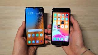 Galaxy A40 android 10 vs iPhone 7 - Speed Test!