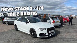 STAGE 2 REVO RS3 1/4 mile drag races at Santapod