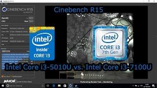 Intel Core i3-5010U vs. Core i3-7100U - Cinebench R15 - Broadwell vs. Kaby Lake