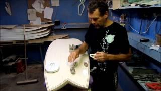 Riley Balsawood Surfboards intro to gear box fin box