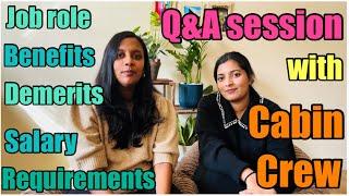 Q&A session with Cabin Crew | Requirements | Salary | Benefits | #malayalamvlog | #cabincrew