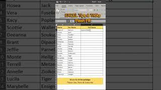 Flash Fill - Excel Tips & Tricks @csknowledgehub  #excel #tips #tricks