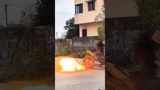 Fireuu terroruuu | Damboy | Bike Stunt | Stoppie #damboy #stoppie #automobile #fire