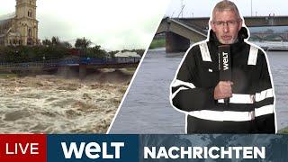 HOCHWASSER-ALARM: Katastrophengebiete evakuiert - Jetzt steigen Pegel auch in Deutschland |WELT LIVE