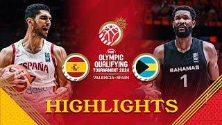 Final: Spain  vs Bahamas  | Highlights | FIBA OQT 2024 Spain