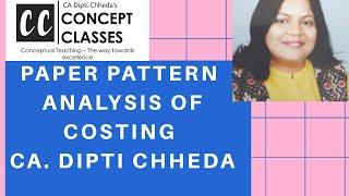 COSTING PAPER PATTERN ANALYSIS & EXAM TIPS. CA INTER .CA,DIPTI CHHEDA