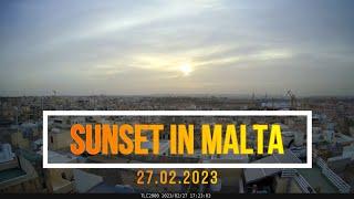 Sunset in Malta: Daily Time Lapse Challenge 27.02.2023