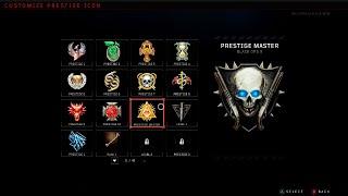 ALL THE NEW ZOMBIE PRESTIGE MASTER ICONS! COD Black Ops 4 ZOMBIES!