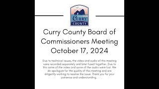 Curry County Board of Commissioners Business Meeting October 17, 2024