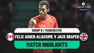 Felix Auger-Aliassime v Jack Draper | Canada v Great Britain Davis Cup 2024 Finals Group Stage