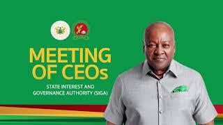 LIVE FROM KEMPINSKI | President John Mahama Meets CEOs of Specified Entities | WoezorTV