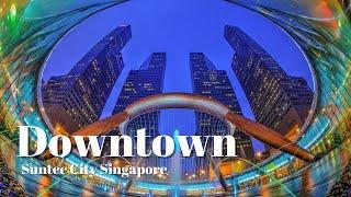 [4K] Downtown Singapore | Walk at Promenade With Marina Bay Sands Fireworks | Authentic City Sounds