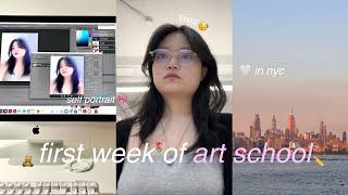 first week back to art school in nyc  design student, new classes