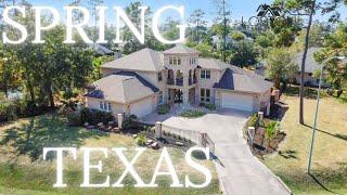 Spring Texas Empty Home Tour • 4-Car Garage • Lake Views •  Pool • Houston Living