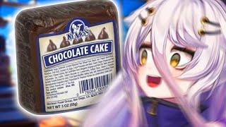 Henya goes crazy over a chocolate cake